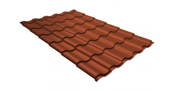 Металлочерепица кредо GL 0,5 GreenСoat Pural RR 750 кирпично-красный (RAL 8004 терракота) купить в Борисоглебске