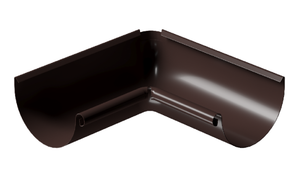 Угол внутренний 90° D125 Döcke STAL PREMIUM Шоколад, (RAL 8019) купить в Борисоглебске
