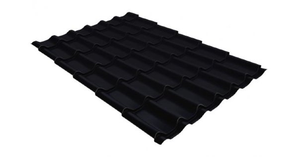 Металлочерепица классик GL 0,5 Velur20 RAL 9005 черный купить в Борисоглебске