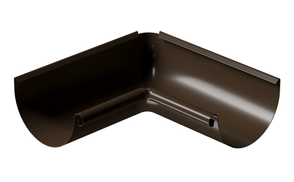 Угол внутренний 90° D125 Döcke STAL PREMIUM Каштан, (RAL 8017) купить в Борисоглебске