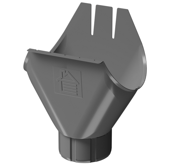 Воронка желоба D125 Döcke STAL PREMIUM Графит, (RAL 7024) купить в Борисоглебске