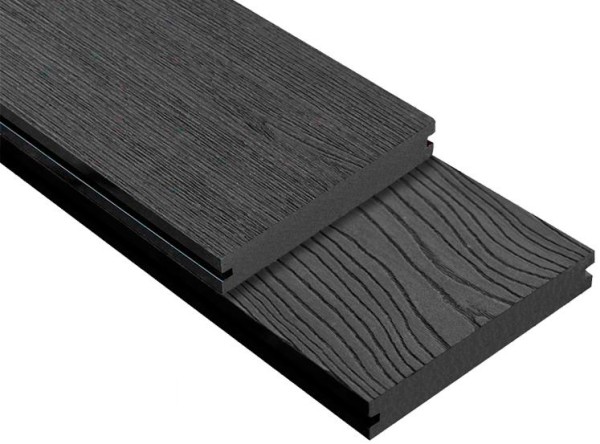 Террасная доска ДПК Outdoor 3D полнотелая STORM/OCEAN BLACK черная купить в Борисоглебске