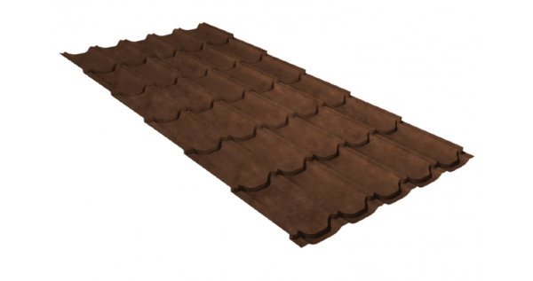 Металлочерепица квинта плюс GL 0,5 Safari Twincolor Brown купить в Борисоглебске