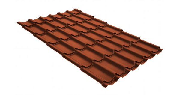 Металлочерепица классик GL 0,5 GreenCoat Pural RR 750 кирпично-красный (RAL 8004 терракота) купить в Борисоглебске