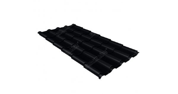 Металлочерепица камея 0,45 Drap RAL 9005 черный купить в Борисоглебске