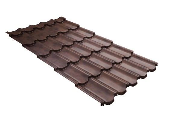 Металлочерепица квинта плюс с  3D резом 0,45 Safari Twincolor Brown купить в Борисоглебске