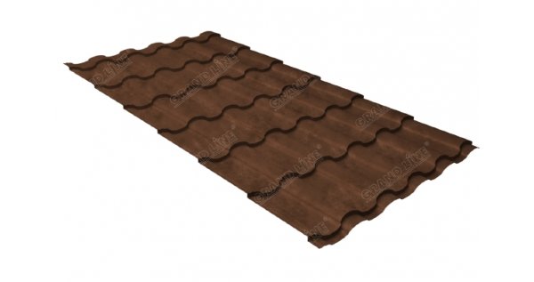 Металлочерепица кредо GL 0,5 Safari Twincolor Brown купить в Борисоглебске