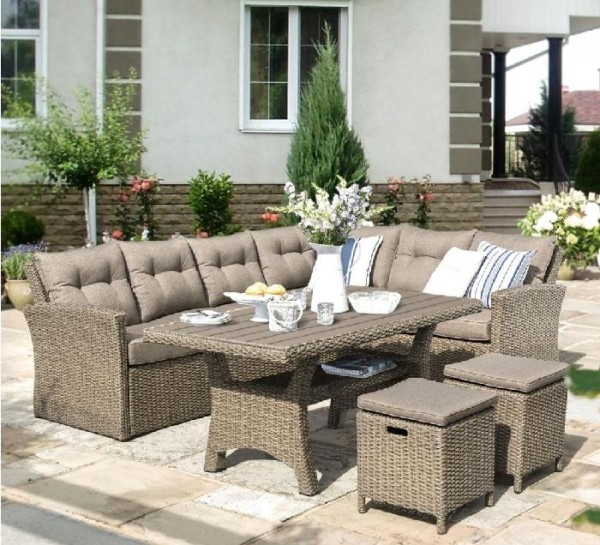 Комплект мебели AFINA плетеной из иск. ротанга AFM-307B Beige купить в Борисоглебске