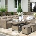 Комплект мебели AFINA плетеной из иск. ротанга AFM-307B Beige купить в Борисоглебске