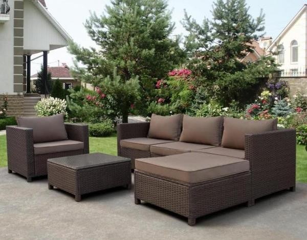 Комплект мебели AFINA плетеной из иск. ротанга YR821A Brown/Beige купить в Борисоглебске