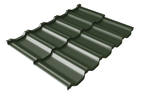Металлочерепица модульная Квинта Uno Grand Line c 3D резом 0,5 GreenСoat Pural RR 11 темно-зеленый (RAL 6020 хромовая зелень) купить в Борисоглебске