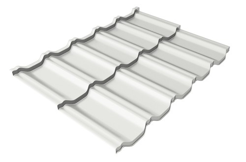 Металлочерепица модульная Квинта Uno Grand Line c 3D резом 0,5 Satin RAL 9003 сигнальный белый купить в Борисоглебске