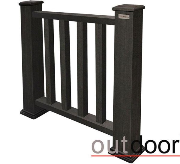 Ограждение из ДПК Outdoor Классик 3D STORM чёрный купить в Борисоглебске