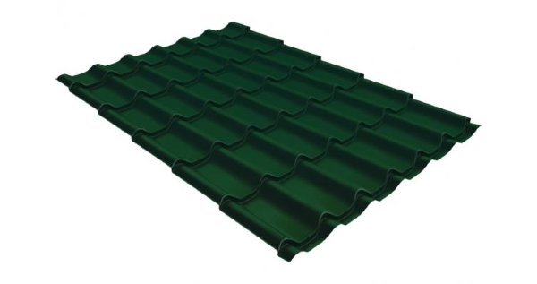 Металлочерепица классик 0,5 Satin RAL 6005 зеленый мох купить в Борисоглебске