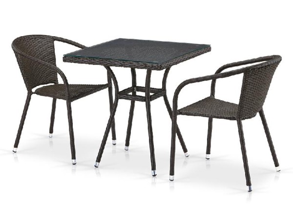 Комплект плетеной мебели AFINA из иск. ротанга T282BNT/Y137C-W53 Brown 2Pcs купить в Борисоглебске
