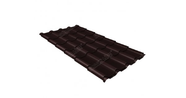 Металлочерепица камея 0,5 Satin RAL 8017 шоколад купить в Борисоглебске