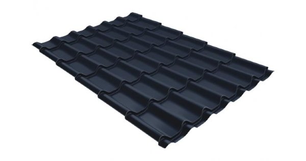 Металлочерепица классик 0,5 Satin RAL 7024 мокрый асфальт купить в Борисоглебске
