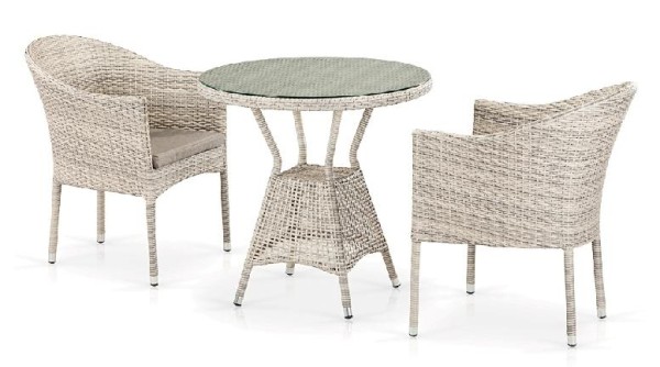 Комплект плетеной мебели AFINA из иск. ротанга T705ANT/Y350-W85 Latte 2Pcs купить в Борисоглебске