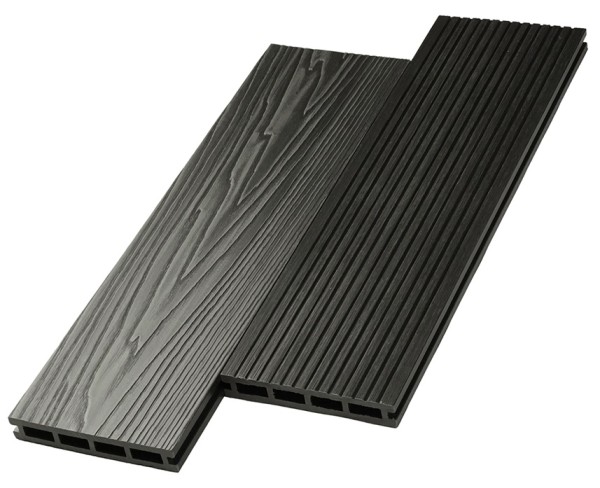 Террасная доска ДПК NanoWood двусторонняя New 3D тиснение + вельвет Графит купить в Борисоглебске