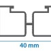 Лага алюминиевая KRONEX 40x15x3000 мм опорная Slim купить в Борисоглебске