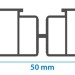 Лага алюминиевая KRONEX 50x25x3000 мм несущая купить в Борисоглебске