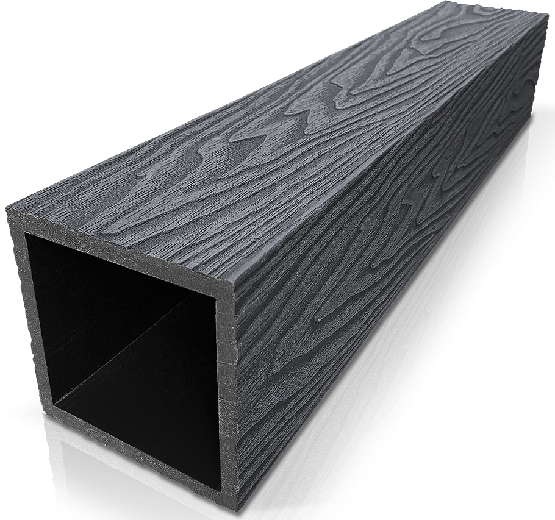 Столб ДПК 3D GardenParkett фактура дерева Графит купить в Борисоглебске