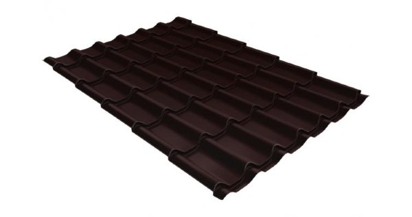Металлочерепица классик GL 0,5 Velur20 RAL 8017 шоколад купить в Борисоглебске