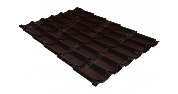 Металлочерепица классик GL 0,5 Quarzit RAL 8017 шоколад Metallic купить в Борисоглебске